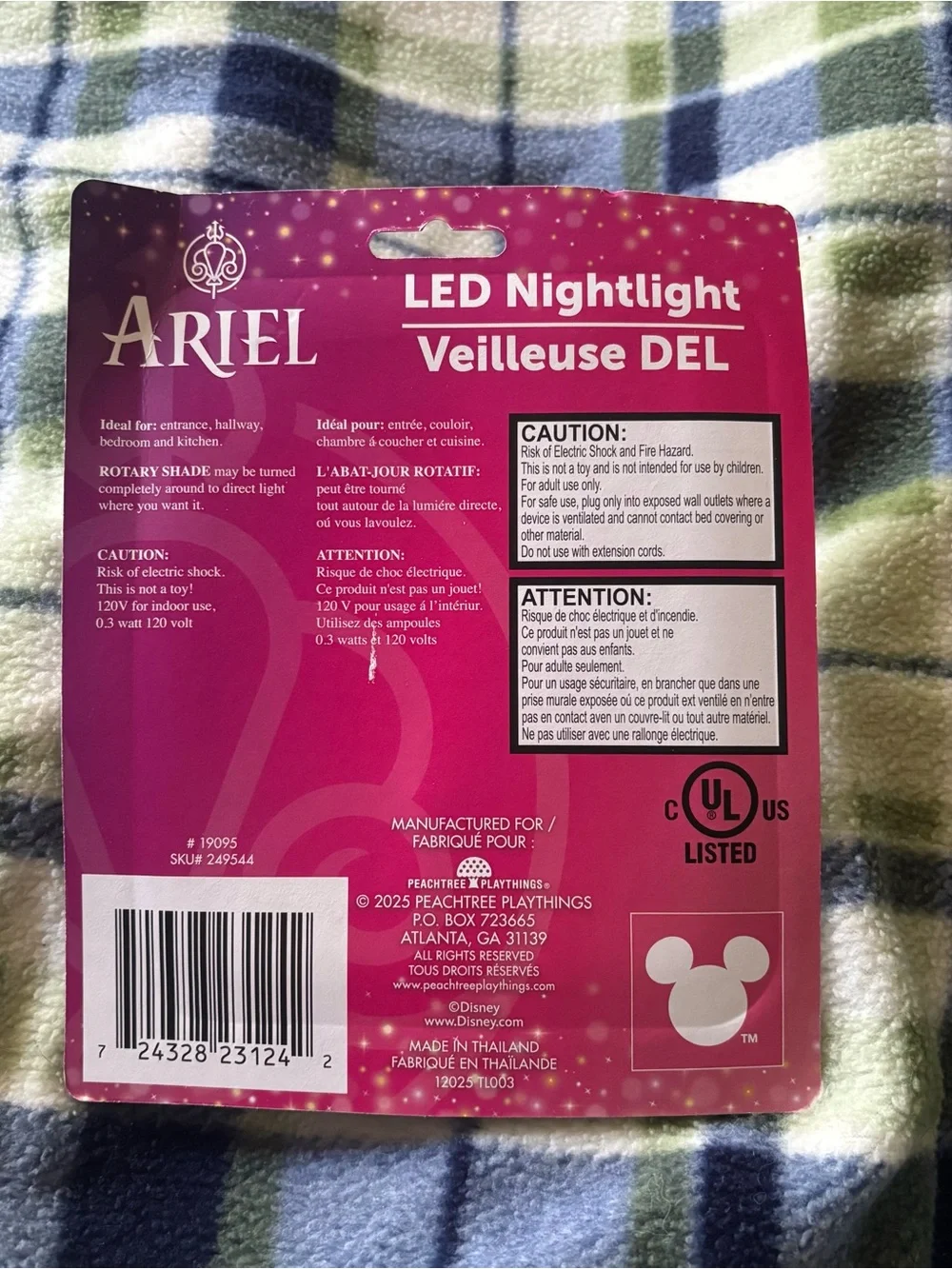 Disney Ariel LED Nightlight - NWT